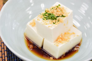 冷奴+北の畑からパウダードレッシング 山わさび味